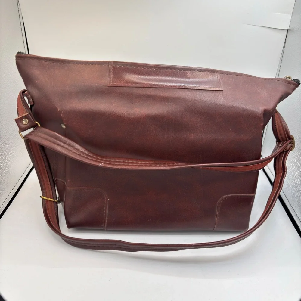 Vintage Kodak Instant Carryall Camera Bag Brown Faux Leather Shoulder Bag Retro